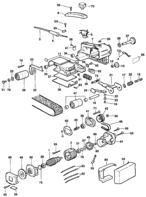 Default Diagram and Parts List for B4023 Type 5 Black and Decker Sander Polisher